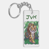 Tiger Art Monogramm Schlüsselanhänger (Vorderseite links)