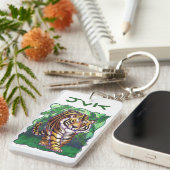 Tiger Art Monogramm Schlüsselanhänger (Vorderseite rechts)