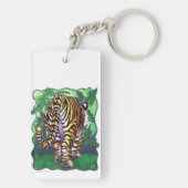 Tiger Art Monogramm Schlüsselanhänger (Rückseite)