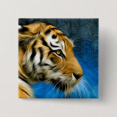 Tiger Art Painting Button (Vorderseite)