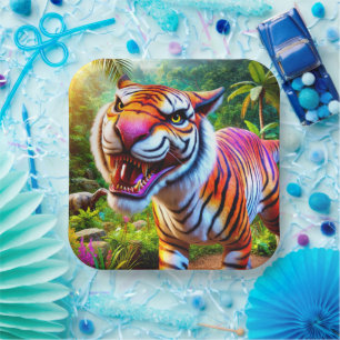 Tiger Art Pappteller