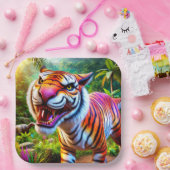 Tiger Art Pappteller (Party)