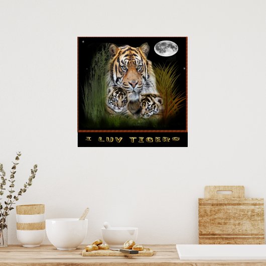 Tiger Art Poster (Küche)