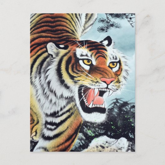Tiger Art Postkarte (Vorderseite)