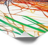Tiger Art Print, Abstrakt Tiger Head Poster (Ecke)