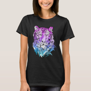 Tiger Art Tierliebhaber farbenfrohe Tiere T-Shirt