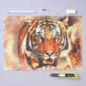 Tiger Artistic Watercolor Decoupage Tissue Seidenpapier (Handwerk)