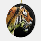 Tiger - Artwork für wild lebende Tiere Keramik Ornament (Links)