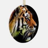 Tiger - Artwork für wild lebende Tiere Keramik Ornament (Rechts)