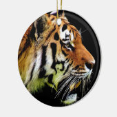 Tiger - Artwork für wild lebende Tiere Keramik Ornament (Links)