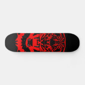 Tiger-Artwork in Schwarz und Rot Skateboard (Horizontal)