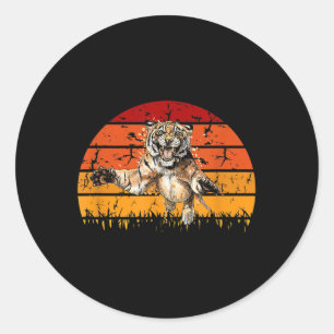 Tiger, Asien Tiger Umweltschutz, Tiger Runder Aufkleber