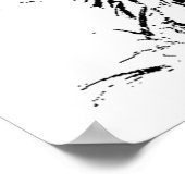 Tiger Attack Poster Print - Tiger Silhouette (Ecke)