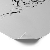 Tiger Attacke Pop Art Poster (Ecke)