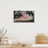 Tiger auf dem Feld Poster (Küche)