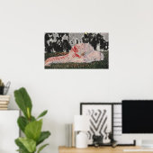 Tiger auf dem Feld Poster (Heimbüro)