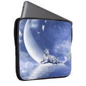 Tiger auf dem Mond Laptopschutzhülle (Vorne Rechts)
