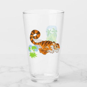 Tiger auf der Jagd Glas