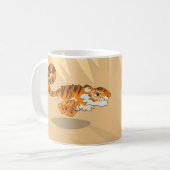 Tiger auf der Jagd Kaffeetasse (Vorderseite Links)