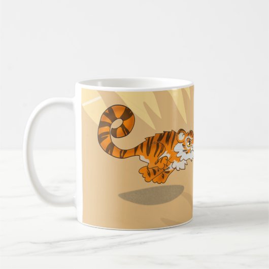 Tiger auf der Jagd Kaffeetasse (Links)