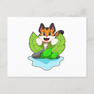 Tiger auf der Jagd Postkarte