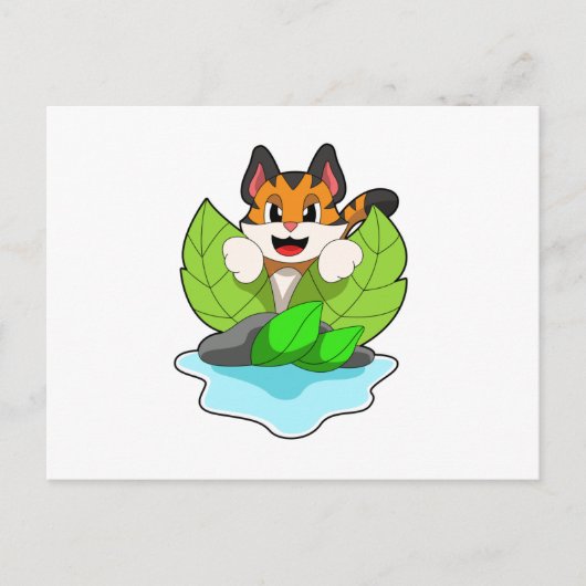 Tiger auf der Jagd Postkarte (Vorderseite)