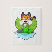 Tiger auf der Jagd Puzzle (Vertikal)