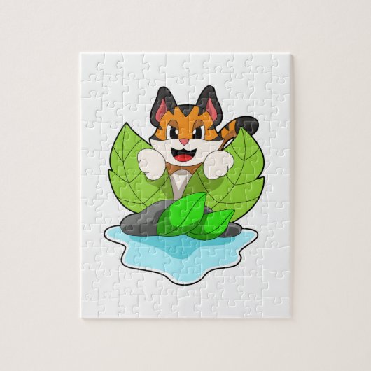 Tiger auf der Jagd Puzzle (Vertikal)