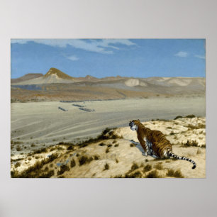 Tiger auf der Lauer von Jean-Léon Gérôme Poster