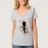 Tiger auf einem Bike Collage T-Shirt (Vorderseite)