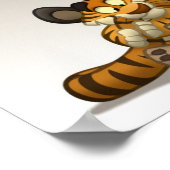Tiger auf einem Poster (Ecke)