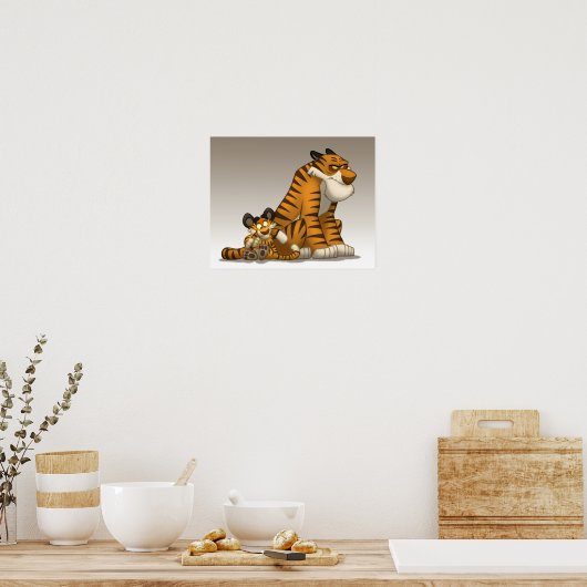 Tiger auf einem Poster (Küche)