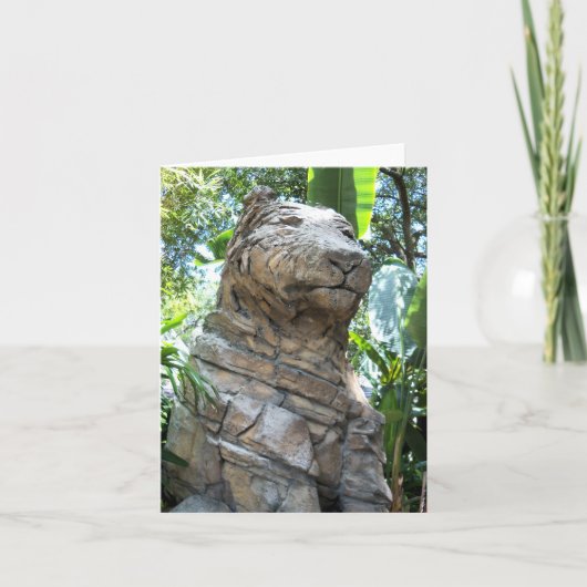 Tiger auf einer leeren Karte (Vorderseite)