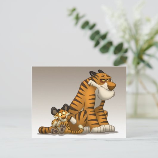 Tiger auf einer Postkarte (Stehend Vorderseite)
