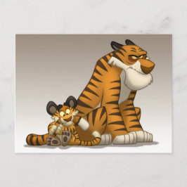Tiger auf einer Postkarte