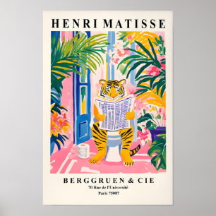 Tiger Auf Einer Toilette, Lustige Badezimmer-Wandk Poster