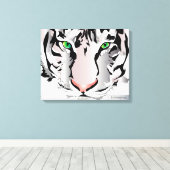 TIGER AUF LEINWAND-WEISS 20 "x 16" Leinwanddruck (Insitu (Holzboden))