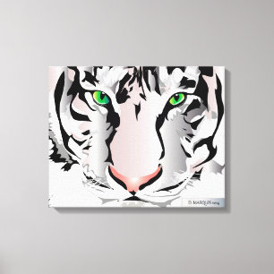 TIGER AUF LEINWAND-WEISS 20 "x 16" Leinwanddruck