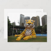 Tiger Aufblasbar für die Lunar New Year Postcard Postkarte (Vorne/Hinten)
