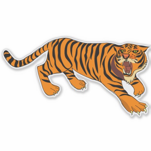 Tiger Aufkleber (Vorderseite)