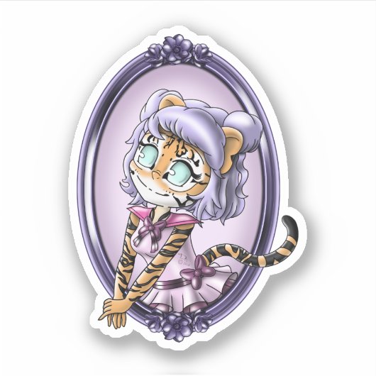 Tiger Aufkleber (Vorderseite)