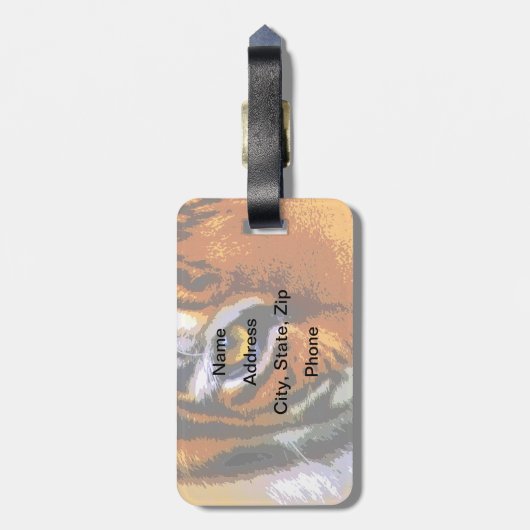 TIGER-AUGE GEPÄCKANHÄNGER (Rückseite vertikal)