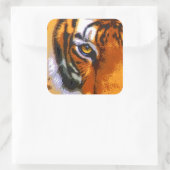 TIGER-AUGE QUADRATISCHER AUFKLEBER (Tasche)