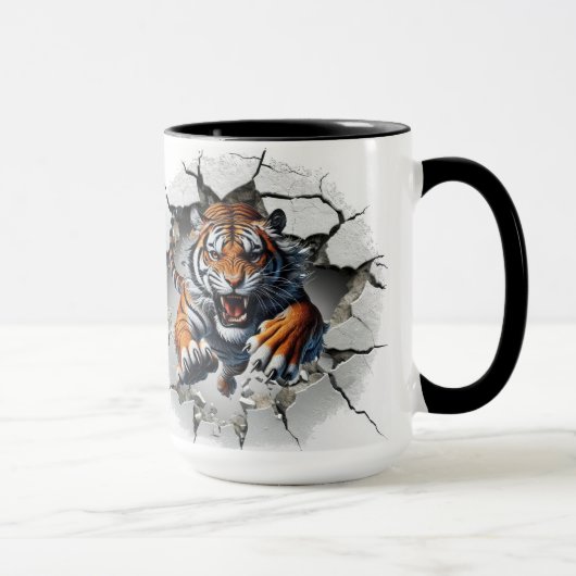 Tiger aus einer gebrochenen Wand Tasse (Rechts)