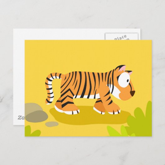 Tiger aus meiner Weltierserie Postkarte (Vorne/Hinten)