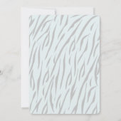 Tiger Baby Boy Blue Birth Announcement Card Einladung (Rückseite)