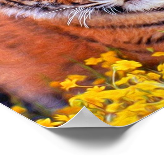 Tiger Baby Cub Poster (Ecke)