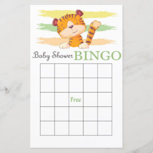 Tiger Baby Duschbingkarte
