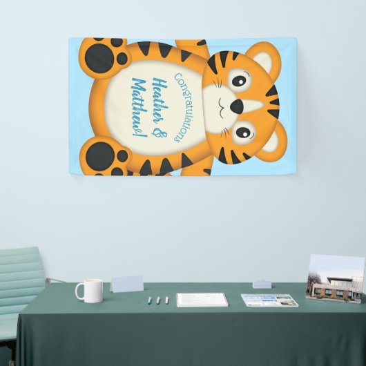 Tiger Baby Dusche Blue Banner (Messeveranstaltung)