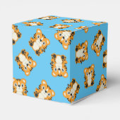 Tiger Baby Dusche Blue Geschenkschachtel (Rückseite)
